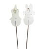 Round Top Collection 26.5 Inch Vintage Bunny & Chick Stakes Cracked Egg Decorative Garden Stakes - 3 of 3