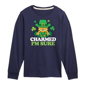 Boys' - Garfield - Charmed Im Sure Long Sleeve Graphic T-Shirt - 1 of 4