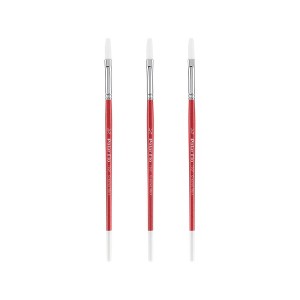 Creative Mark Polar Flo Professional Watercolor Brushes - Assorted Shape  - Short Handle, Nickel-Plated Seamless Brass Ferrule - Art Paint Brushes for - 1 of 4