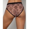 Curvy Couture Women's Mesh High Cut Brief Panty Sunset Glow - 2 of 4