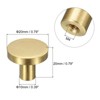 Unique Bargains Bathroom Cloakroom Wardrobe Shoe Cabinet Decorative Solid Brass Entryway Coat Wall Hooks 4 Pcs - 2 of 3