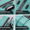 SKONYON 3-Piece Luggage Set with TSA Locks, 360° Spinner Wheels, Durable ABS+PC Hard Shell & YKK Zippers (20" 24" 28"), Green - 3 of 4