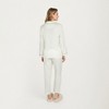 Anna-Kaci Lounge Women's 2-Piece Set Button Front Pajama Top with Contrast Piping and Relaxed Fit Pants - 4 of 4