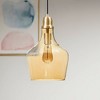 Ink+Ivy Auburn Bell Shaped Hanging Glass Simple Industrial Pendant Light - 3 of 4