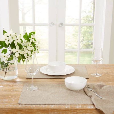 13" X 17.5" Fabric Placemat 4pc Set Natural - Town & Country Living