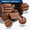 360° Swivel Recliner Chair for Adult, Linen Rocker Chair with 3 Positions/2 Side Pockets/Cup Holders, Manual Nursery Glider Rocking Chair - 4 of 4