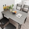 WhizMax Dining Table Set for 4 with Rectangular Wood Top and Cushioned Chairs, 5 Piece Kitchen & Dining Room Sets for Small Space, Apartment - 3 of 4