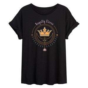 Women's - Disney Princess - Royally Fierce Oversized Graphic T-Shirt - 1 of 4