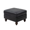 Benito 26.5" Wide Contemporary Genuine Leather Ottoman for Living Room | ARTFUL LIVING DESIGN - 4 of 4