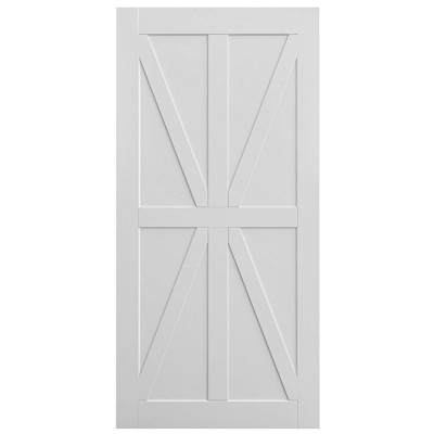 NicBex Barn Door 32" x 80" Star Style Real Primed Door Slab, Water-proof,  Anti-deformation, Moisture-proof, Modern Interior DIY Panel Door