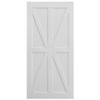 NicBex Barn Door 32" x 80" Real Primed Door Slab, Star Style Sliding Hardware, Modern Interior Barn Door with Adjustable Floor Guide - 3 of 4