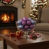 Northlight Shatterproof 4-Finish Christmas Ball Ornaments - 2.5" (60mm) - Pink, Purple and Silver - 60ct - 3 of 3