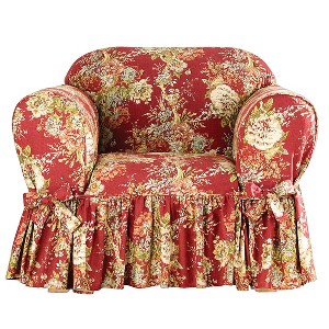 Ballad Bouquet Chair Slipcover Crimson - Sure Fit, Red