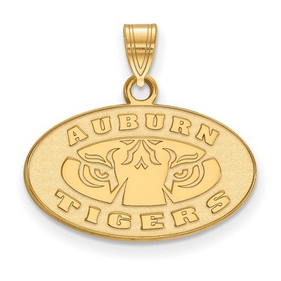 Black Bow Jewelry 14k Yellow Gold Auburn Tigers NCAA Small Pendant