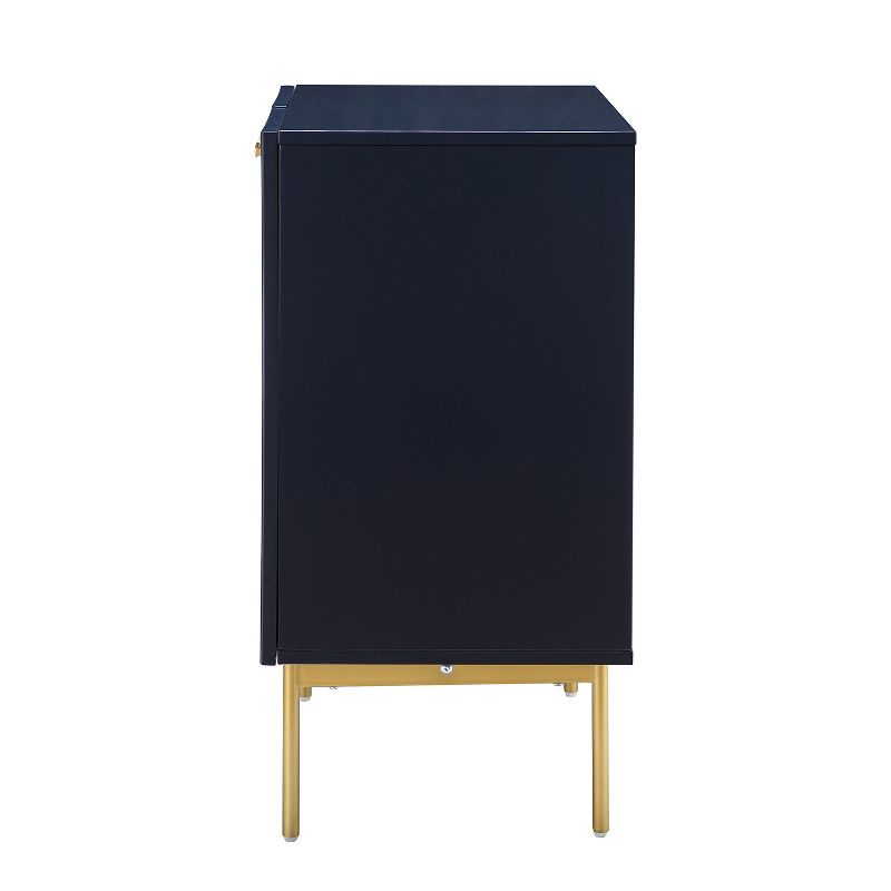 Knossos 30" Tall 2-Door Accent Soft Close Storage Cabinet with Metal Legs | KARAT HOME, 4 of 13