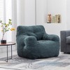 Lyngins Ergonomic Bean Bag Chair, No-Assembly Lazy Chair, Soft Teddy Tufted Accent Chair, Single Sofa Chair for Living Room/Bedroom (250 lbs Capacity) - 2 of 4