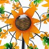 Plow & Hearth Colorful Autumn Sunflower Garden Metal Wind Spinner with Dual-Motion Rotors and Steel Pole with Ground Stakes 24" dia. x 10"D x 75"H - 4 of 4