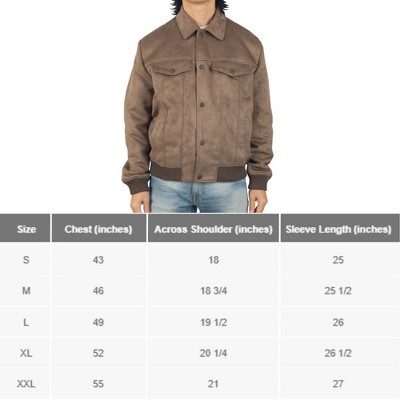 Alpine Swiss Men's Blake Vegan Suede Bomber Jacket – Lightweight Slim Fit Casual Softshell Coat with 5 Pockets ERTH ST L — фото 5