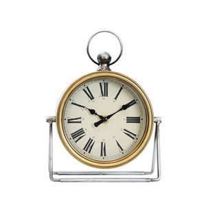 VIP Metal 9 in. White Classic Table Clock - 1 of 4