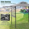 Tangkula 11 x 5 FT Grill BBQ Gazebo w/ Side Awning Double-Tiered Top 2 Side Shelves - 4 of 4