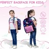 Dinosaur Backpack for Girls, Kids Water Resistant Lightweight Backpack for Toddlers Daycare Preschool Purple - 3 of 4