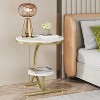 Tribesigns 2-Tier Round Sofa Side Table - 4 of 4