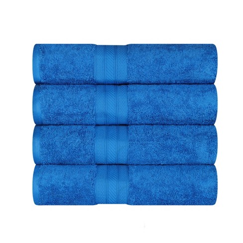 Cotton Solid Highly absorbent 4 piece Bath Towel Set Allure