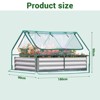 6x3x3 FT Raised Garden Bed with Cover, Galvanized Elevated Planter Box with Open Base & 2 Roll-up Windows, Mini Greenhouse for Vegetable Flower - 2 of 4