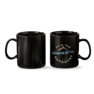 tagltd Save The Outdoors Heat Change Mug - 20oz Ceramic Drinkware, Black Multi, Hand Wash Only, Perfect for Summer Adventures! - 1 of 3