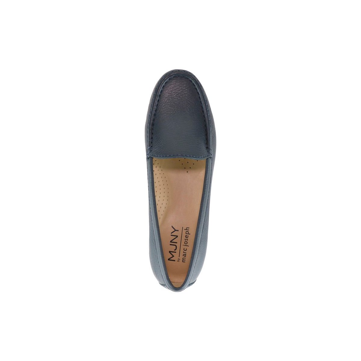 Женские туфли Marc Joseph New York Womens Leather Slip On Lake Road Venetian Driver Loafers - Navy Grainy, 8 — фото 6