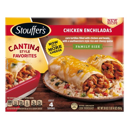 Stouffer's Frozen Chicken Enchiladas Family Size - 30oz : Target