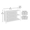 Homy Casa 3-Drawer Dresser with Open Side Shelves for Bedroom, Living Room or Entryway, Brown - 3 of 4