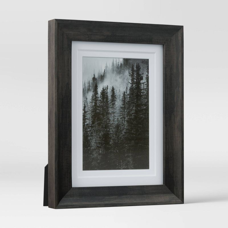 4&#34; x 6&#34; Double Matted Table Frame Dark Brown - Threshold&#8482;, 1 of 6