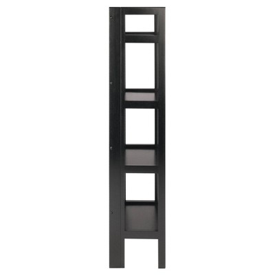 51.34" Black Solid Wood Folding Bookcase for Kids