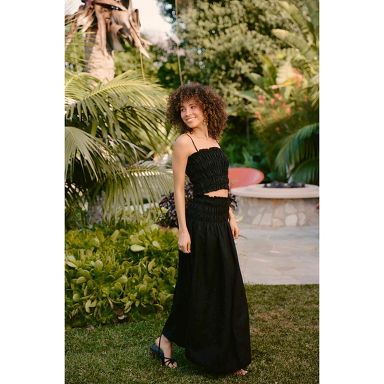 chinese dress ladies Azure Sun Drop Waist Split Maxi Dress Light Blue Selfie Leslie