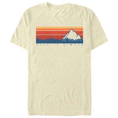 Men's Lost Gods Keep It Simple Retro T-shirt - Cream - Small : Target