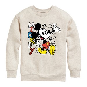 Boys' - Disney - Mickey Pop Graphic Long Sleeve Fleece Sweatshirt - 1 of 4