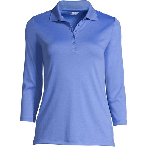 Women's plus size long sleeve hot sale polo shirts