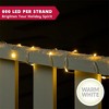 SYNCFUN 600 LED 197 FT Christmas Tree String Lights Outdoor, PVC Clear Wire String Lights with 8 Modes Timer, with Reel for Xmas Indoor Outdoor Decor - 3 of 4