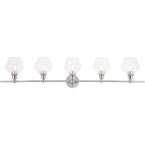 Elegant Lighting Gene 5 light Chrome and Clear glass Wall sconce - 1 of 4