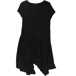 I.N.C International Concepts Womens Handkerchief Hem Asymmetrical Dress, Black, Large - 1 of 1