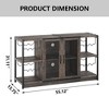 Wine Bar Cabinet, Liquor Cabinet for Liquor and Glasses, TV Stand & Wine Cabinets with Storage - 3 of 4