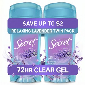 Secret Fresh Clear Gel Deodorant - Relaxing Lavender - 2.6oz/2pk