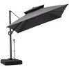 Crestlive Products 10FT Square Double Top Offset Cantilever Umbrella with Base UV30+ Outdoor 360 Degree Rotation 6 Heights Adjustable Umbrella - 2 of 4