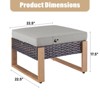 Gymojoy 2 Pieces Outdoor Patio Ottoman with Cushion - 2 of 4