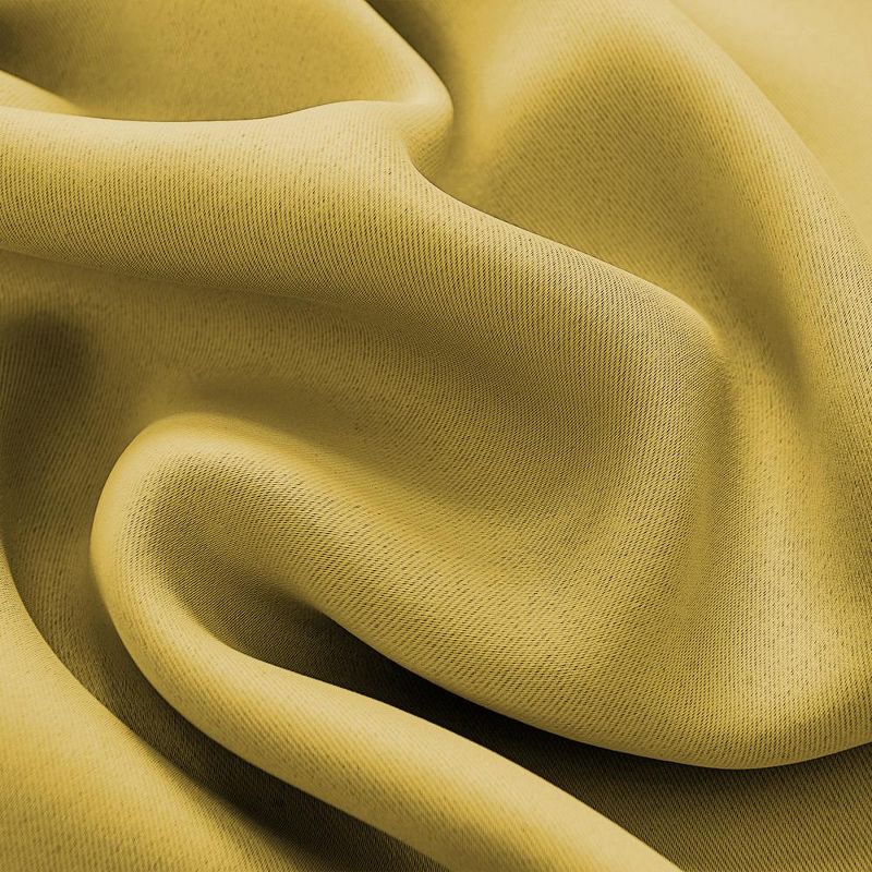 RT Designers Collection Anchorage Premium Blackout Grommet Curtain Panel 54" x 63" Yellow, 4 of 5