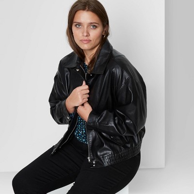 target plus size leather jacket