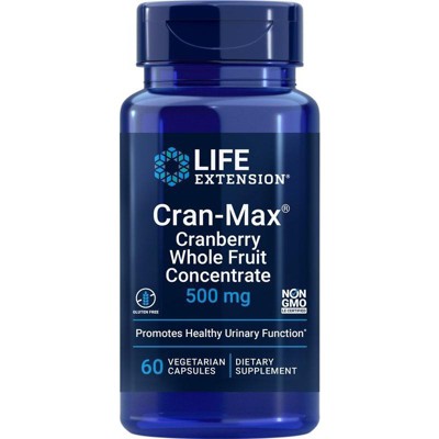 Cran-Max 500mg (Replaced upc 737870490067) by Life Extension  -  60 Capsule