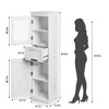 Storage Cabinet, 67" Tall Bathroom Cabinet,with Adjustable Shelves and 4 Doors 67 Inch Pantry Cupboard - 2 of 4