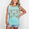 Simply Sage Market Soccer Ball Bows Stacked Garment Dyed Tank - 2 of 3